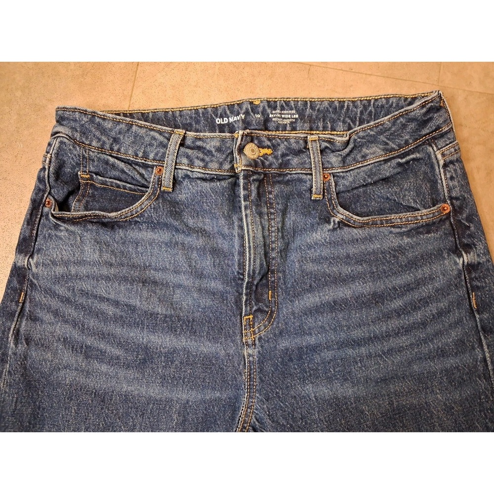 Old Navy High Rise Sky-Hi Wide Leg Jeans Size 10 Relaxed - Picture 4 of 12